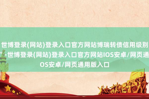 世博登录(网站)登录入口官方网站博瑞转债信用级别为“AA-”-世博登录(网站)登录入口官方网站IOS安卓/网页通用版入口